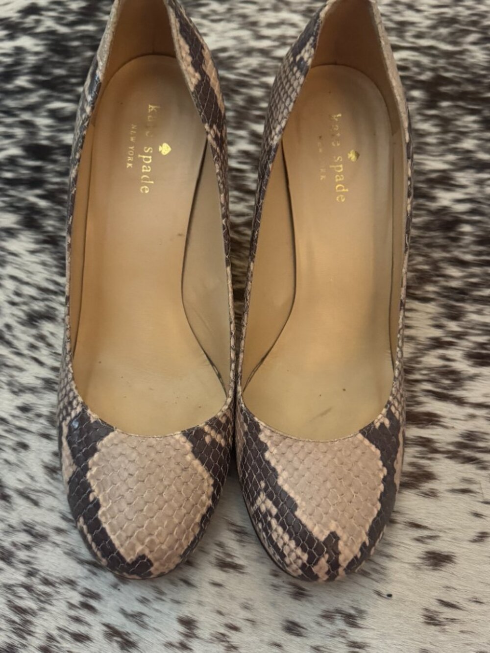 Kate Spade New York Snake Embossed Pointed Toe Flats Size 7.5